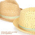 Фото #2 товара Wilhelm Sell® Straw Hat, Panama Sun Hats, Fedora/Trilby Hat with Colorful Band, Unisex Fashion Summer Hats for Men and Women, beige