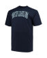 Фото #3 товара Men's Navy North Carolina Tar Heels Big and Tall Arch Team Logo T-shirt