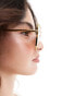 ASOS DESIGN metal 70s sunglasses in gold with fade lens