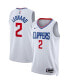 Фото #1 товара Men's Kawhi Leonard White LA Clippers Swingman Jersey - Association Edition