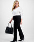 ფოტო #5 პროდუქტის Plus Size Mid-Rise Pull-On Straight-Leg Pants, Created for Macy's