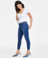 Фото #3 товара Women's Mid-Rise Chain-Detail Skinny Jeans, Created for Macy's