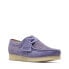 Фото #4 товара Clarks Wallabee 26172728 Womens Purple Suede Oxfords & Lace Ups Casual Shoes