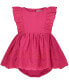 ფოტო #1 პროდუქტის Baby Girls Lace Trim Fit-and-Flare Sundress