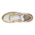 Diadora Mi Basket Low Metallic Dirty Lace Up Mens Gold, White Sneakers Casual S