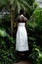 Фото #3 товара Платье миди с горловиной халтер ZARA