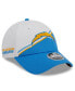 Фото #1 товара Men's White, Powder Blue Los Angeles Chargers 2023 Sideline 9FORTY Adjustable Hat
