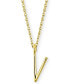 Фото #1 товара Sarah Chloe amelia Initial 16" Pendant Necklace in 14K Gold
