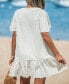 Women's V-Neck Flounce Mini Beach Dress