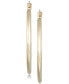 ფოტო #2 პროდუქტის Polished Graduated Oval Hoop Earrings in 10k Gold