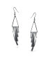 ფოტო #3 პროდუქტის Geometric Art Deco Style Long Bars Dangle Statement Earrings For Women Crystal Accent Stainless Steel