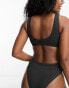 Фото #6 товара Roxy Pop Up long line crop bikini top in black