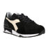 Фото #2 товара Diadora Trident 90 Leather Lace Up Mens Black Sneakers Casual Shoes 176592-8001