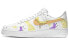 【定制球鞋】 Nike Air Force 1 Low 空军一号 小甜筒 喷绘 美食主题定制 耐磨防滑 低帮 板鞋 男款 白黄 / Кроссовки Nike Air Force 315122-111