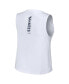 Фото #4 товара Women's White New York Yankees Lace-Up Tank Top