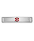 ფოტო #1 პროდუქტის 14k White Gold Epoxy Enameled Medical ID Ctr Plate Bracelet