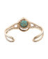 ფოტო #3 პროდუქტის Phoenix Genuine Blue Turquoise Oval Cuff Bracelet