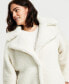 Фото #3 товара Women's Plus Size Notch-Collar Teddy Coat, Created for Macy's