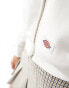 Dickies seasonal zip through jacket with contrast stitching in off white