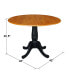 International Concept 42" Round Dual Drop Leaf Pedestal Table