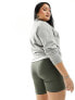 Фото #5 товара In The Style Plus sculpt and control legging short in khaki