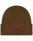 ფოტო #2 პროდუქტის Men's Brown Chelsea Retro Cuffed Knit Hat