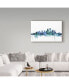 Фото #3 товара Michael Tompsett 'Louisville Kentucky Blue Teal Skyline' Canvas Art - 47" x 30"