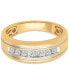 Фото #4 товара Men's Diamond Channel-Set Band (1/3 ct. t.w.) in 10k Gold