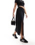 Фото #4 товара COLLUSION wrap midi skirt in black