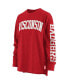 Women's Red Wisconsin Badgers Plus Size Two-Hit Canyon Long Sleeve T-shirt