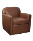 Archer 30.5" Wide Faux Leather 360 Degree Swivel Arm Chair