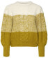ფოტო #5 პროდუქტის Women's Colorblocked Puff Sleeve Sweater