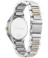 ფოტო #2 პროდუქტის Falling Mickey & Minnie Two-Tone Stainless Steel Bracelet Watch 35mm