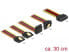Delock 60148 - 0.3 m - SATA 15-pin - 4 x SATA 15-pin - Male/Female - Beige - Orange - Red - Yellow - Straight