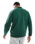 Фото #3 товара Polo Ralph Lauren varsity bear polar fleece half button sweatshirt in dark green