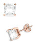 ფოტო #1 პროდუქტის Cubic Zirconia Square Stud Earrings (2 ct. t.w.) in 18k Gold over Sterling Silver, Created for Macy's