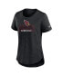 Women's Heather Black Arizona Cardinals Fashion Tri-Blend T-shirt