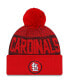 ფოტო #3 პროდუქტის Men's Red St. Louis Cardinals Authentic Collection Sport Cuffed Knit Hat with Pom