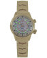 ფოტო #4 პროდუქტის Women's Elise Swiss Tri-Time 28k Gold Ion-Plated Stainless Steel Bracelet Watch 33mm