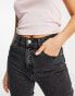 Pull&Bear Petite high waisted basic mom jean in washed grey