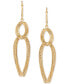 ფოტო #3 პროდუქტის Triple-Row Twist Double Drop Earrings in 10k Gold
