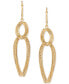 Triple-Row Twist Double Drop Earrings in 10k Gold