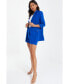 Фото #6 товара Women's Ruched Sleeve Tailored Blazer