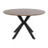 Dining Table Home ESPRIT Brown Black Iron MDF Wood 120 x 120 x 75 cm