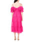 ფოტო #2 პროდუქტის Women's Tiered Cold-Shoulder Ruffle Midi Dress