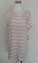 Velvet By Graham & Spencer Women's Striped Tunic Short Sleeve Top Off White S