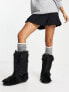 Фото #3 товара Monki furry boot in black