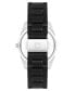ფოტო #2 პროდუქტის Women's Quartz Black Ceramic Link Bracelet Watch, 42mm