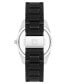 ფოტო #2 პროდუქტის Women's Quartz Black Ceramic Link Bracelet Watch, 42mm