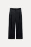 Zw collection trousers with turn-up hems